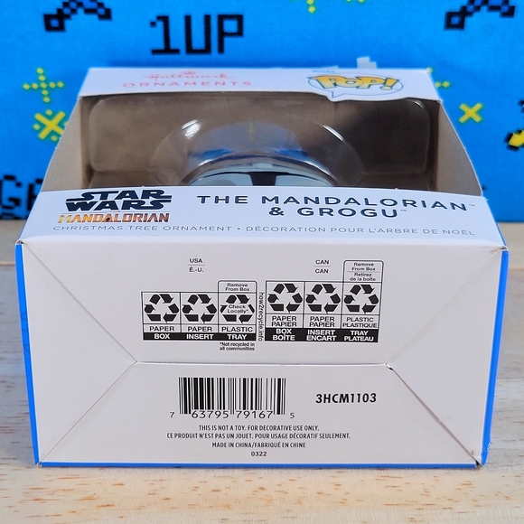 Funko Pop The Mandalorian & Grogu Hallmark Vinyl 3" Christmas Tree Ornament New - Picture 8 of 9